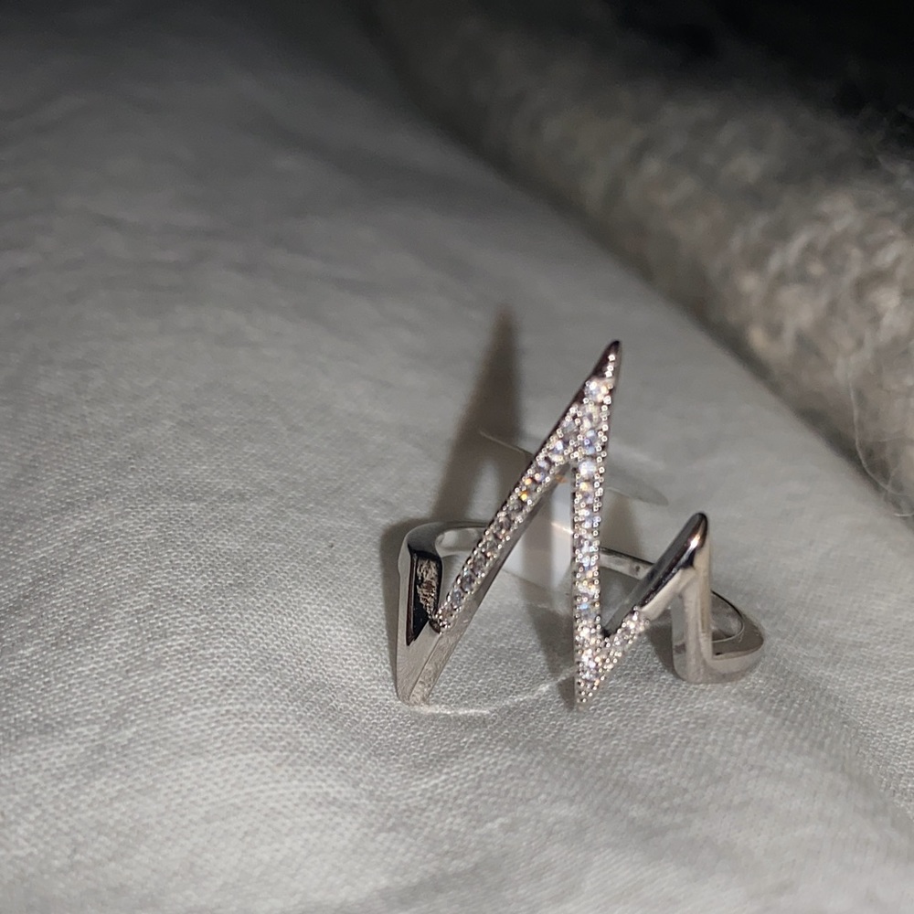 Geometric Heartbeat ring - Picture 2 of 4